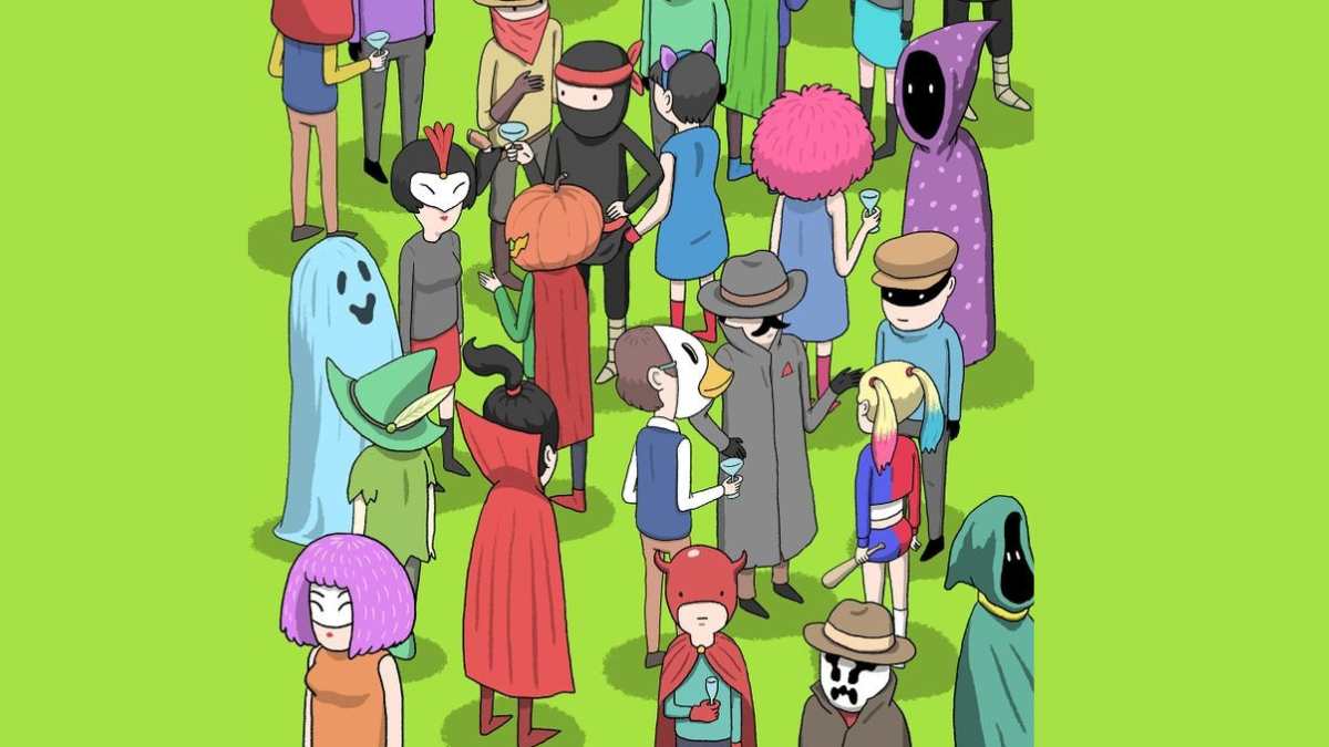 Can you spot the thief in this Halloween party optical illusion in 7 seconds?